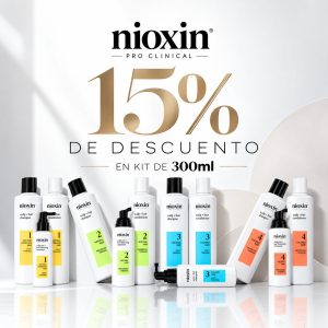 15% de descuento en cada kit de Nioxin 300ml